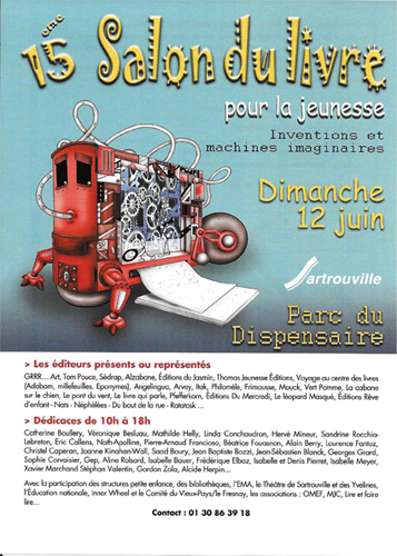 Flyer du Salon du livre de Sartrouville 2016