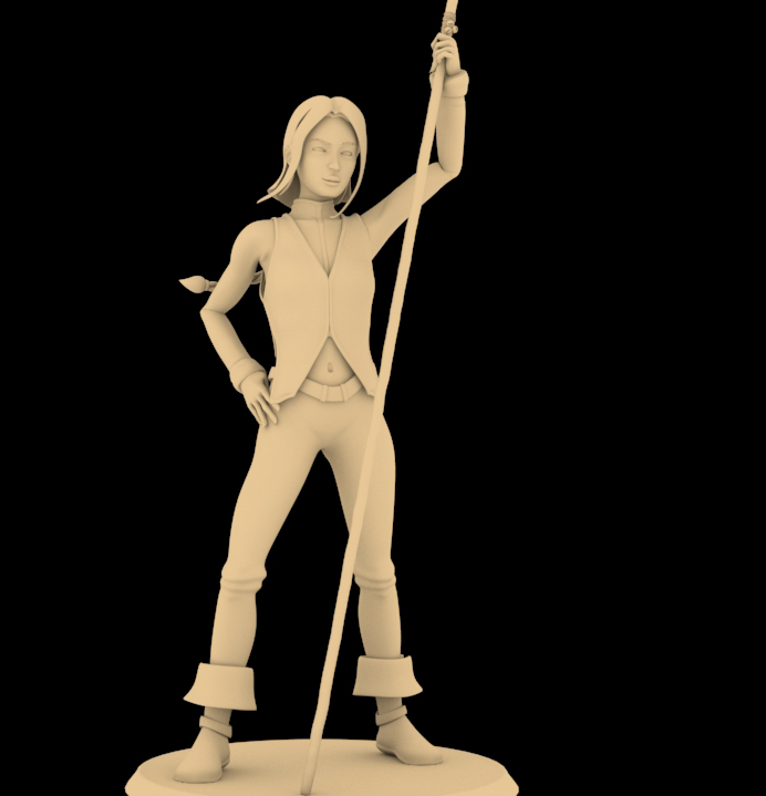 Troisième ébauche pour la figurine d'Aila